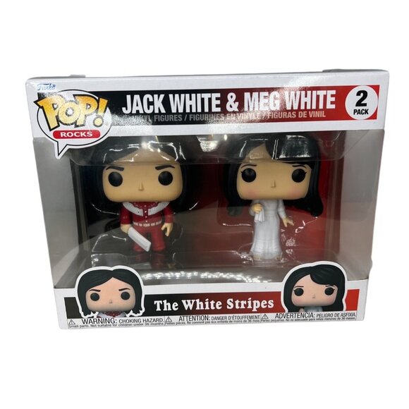 Funko Pop Rocks The White Stripes Jack White & Meg White 2-Pack Vinyl Figures - Picture 2 of 7